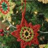 Red Metallic Christmas tree star.