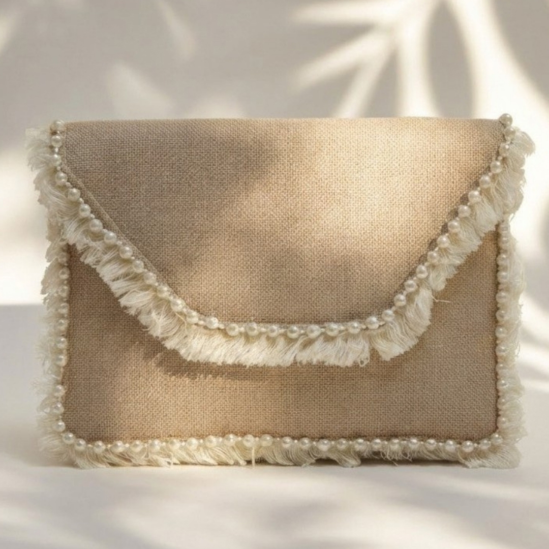 Clutch لؤلؤ 4 off white clutch bag with with pearls