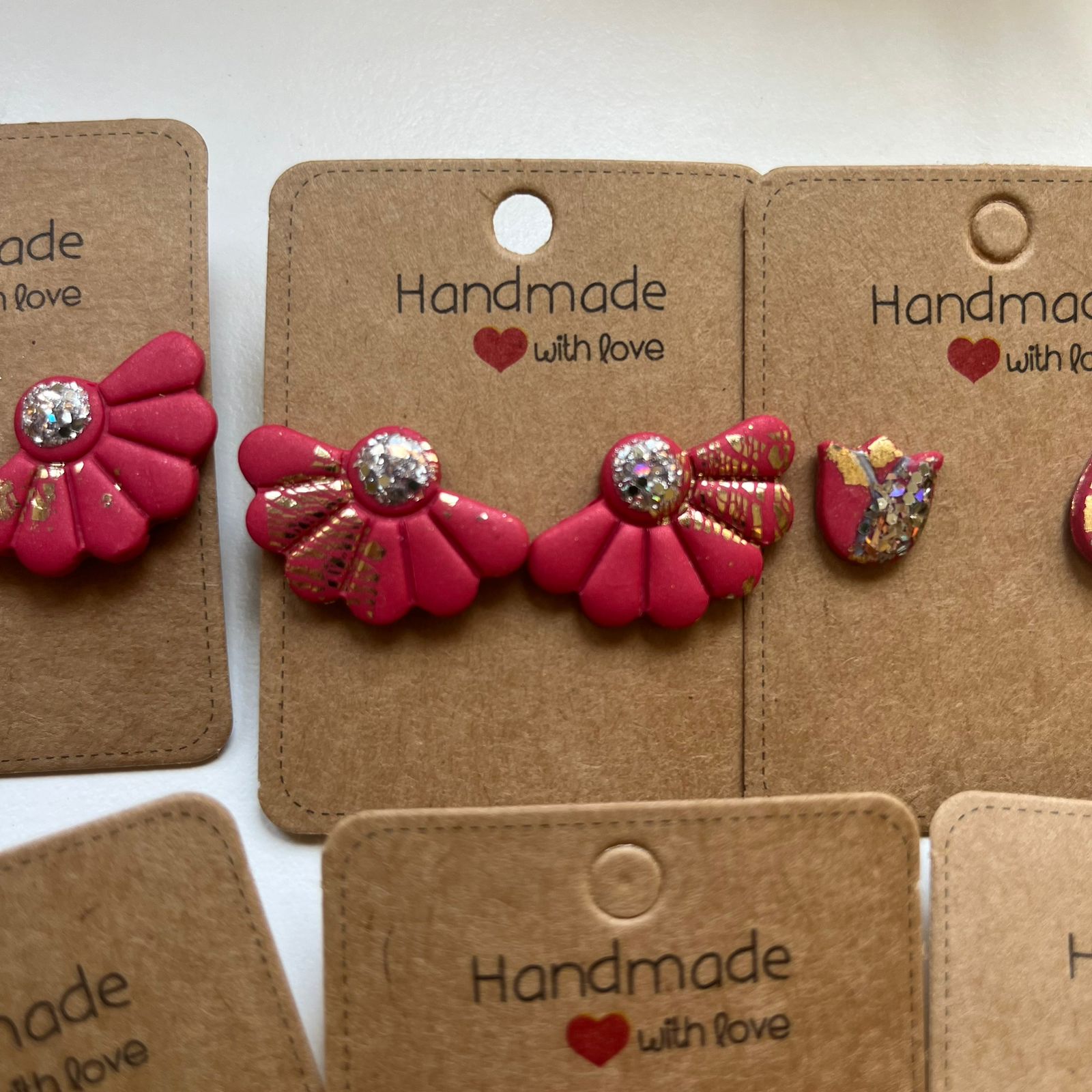 Handmade Daisy Fan Polymer Clay Earrings with Glitter – Summer Collection (Copy) 4 5.jpg