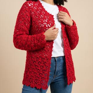 crochet cotton cardigan