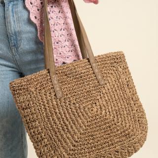 Crochet raffia bag