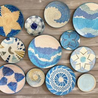 "Ocean Boho Baskets" Wall Plates Collection