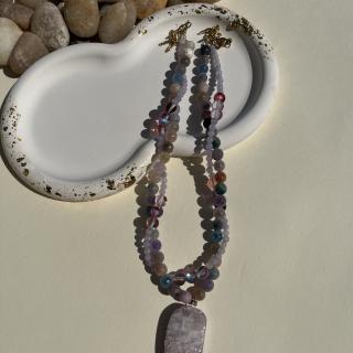 Lavender Crystal Glow Necklace