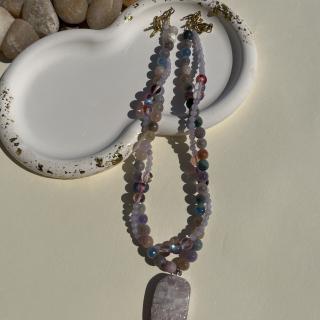 Lavender Crystal Glow necklace
