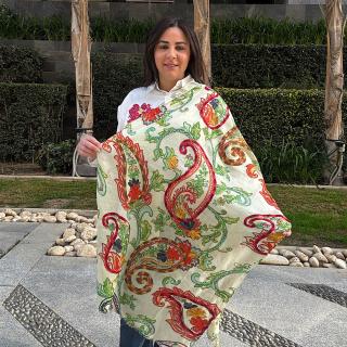 Printed embroidery shawl 4