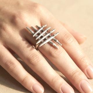 خاتم. نحاس. طلاء. فضة. مقاس. مفتوح