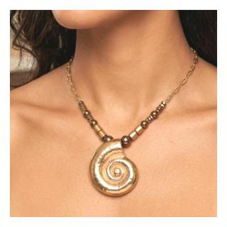 سلسلة. من الهيماتيت. طلاء. دهب