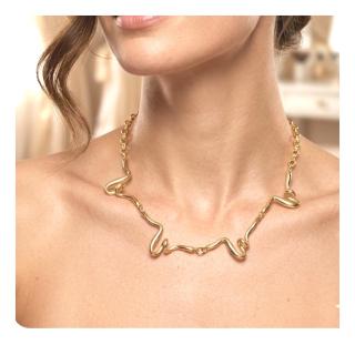 سلسلة. من الهيماتيت. طلاء. دهب