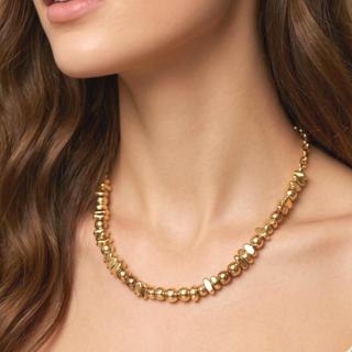 سلسلة. من الهيماتيت. طلاء. دهب