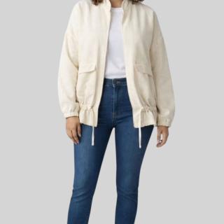 Linen Beige - Off White Jacket