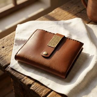 handmade genuine leather wallet for women