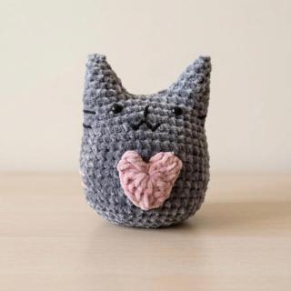 Handmade crochet kitten