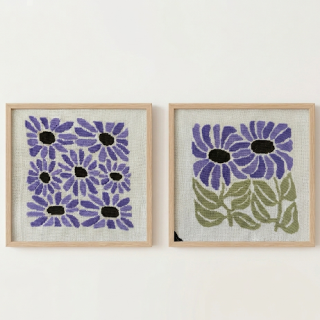 Duo Mini Purple Floral Tableaux
