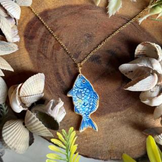 Fish Drawing Necklace