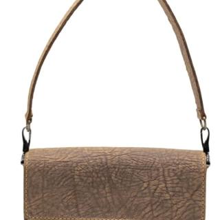 The 90's wow print [fully handmade natural leather bag]