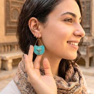 Curves vintage Lotus earrings