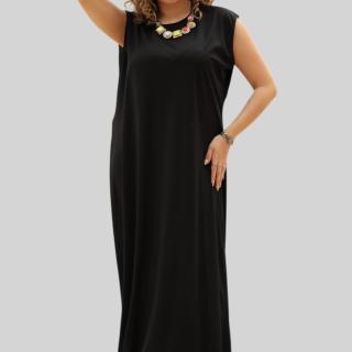 Black rayon long Dress