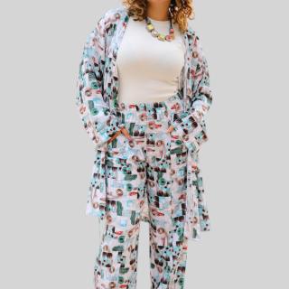 Patern set caridgan and pants