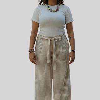 Soft striped linen pants