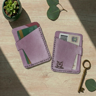 Metalic rose card colder