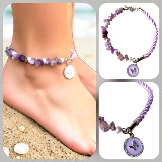 Purple Cordon Butterfly Anklet