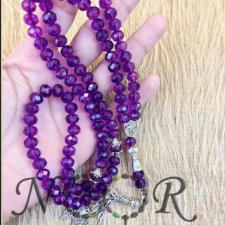 Purple crystal rosary