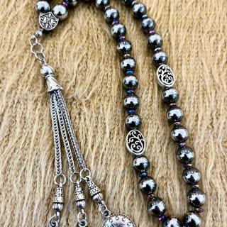 Silver Hematite rosary