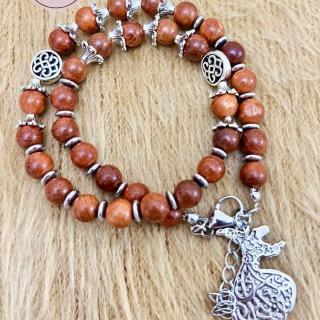 Wood bracelet rosary