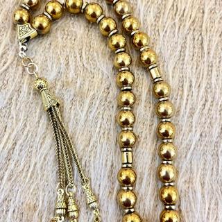 Golden hematite rosary