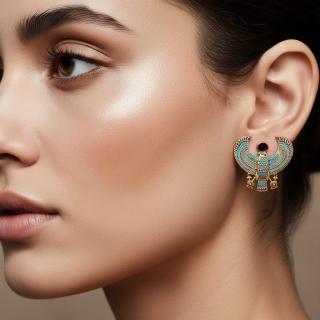 The eagle king brass earrings