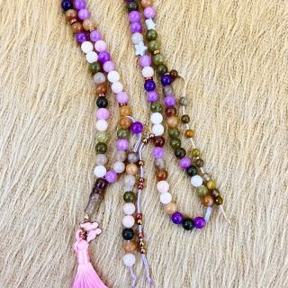 Purple agate rosary
