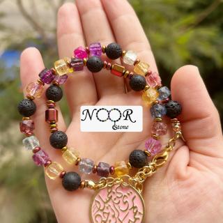 Quartz lava bracelet rosary