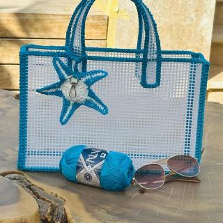 Ocean Breeze Mesh Tote with inner pouch