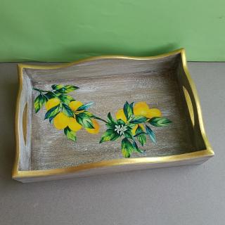 Beige lemon tray