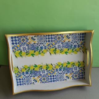 Blue lemon tray