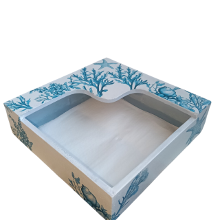 Blue corals napkin holder