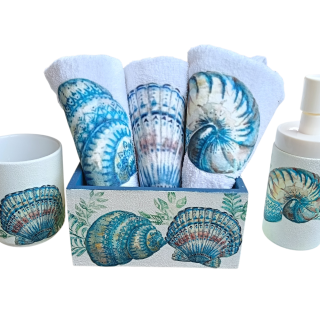 Shells square bathroom set