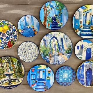 "The Blue Pearl-Chefchaouen" Wall Plates Collection