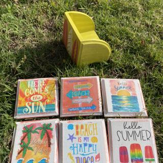 Apple Green Surf Summer Coasters