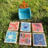 Orange Anchor Coasters