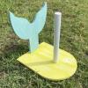 Whale Tale Kitchen Roll Holder Aqua x Yellow