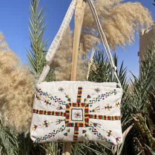Siwi Embroidered cotton Cross Bag 25*30
