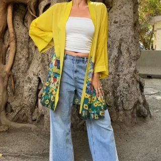 Sunflower Chiffon Kimono