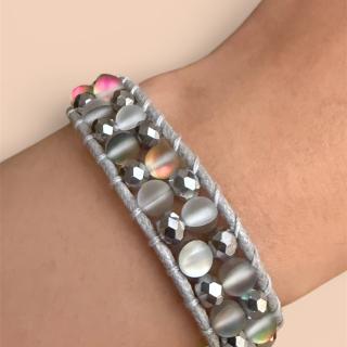 Opal & crystal bracelet