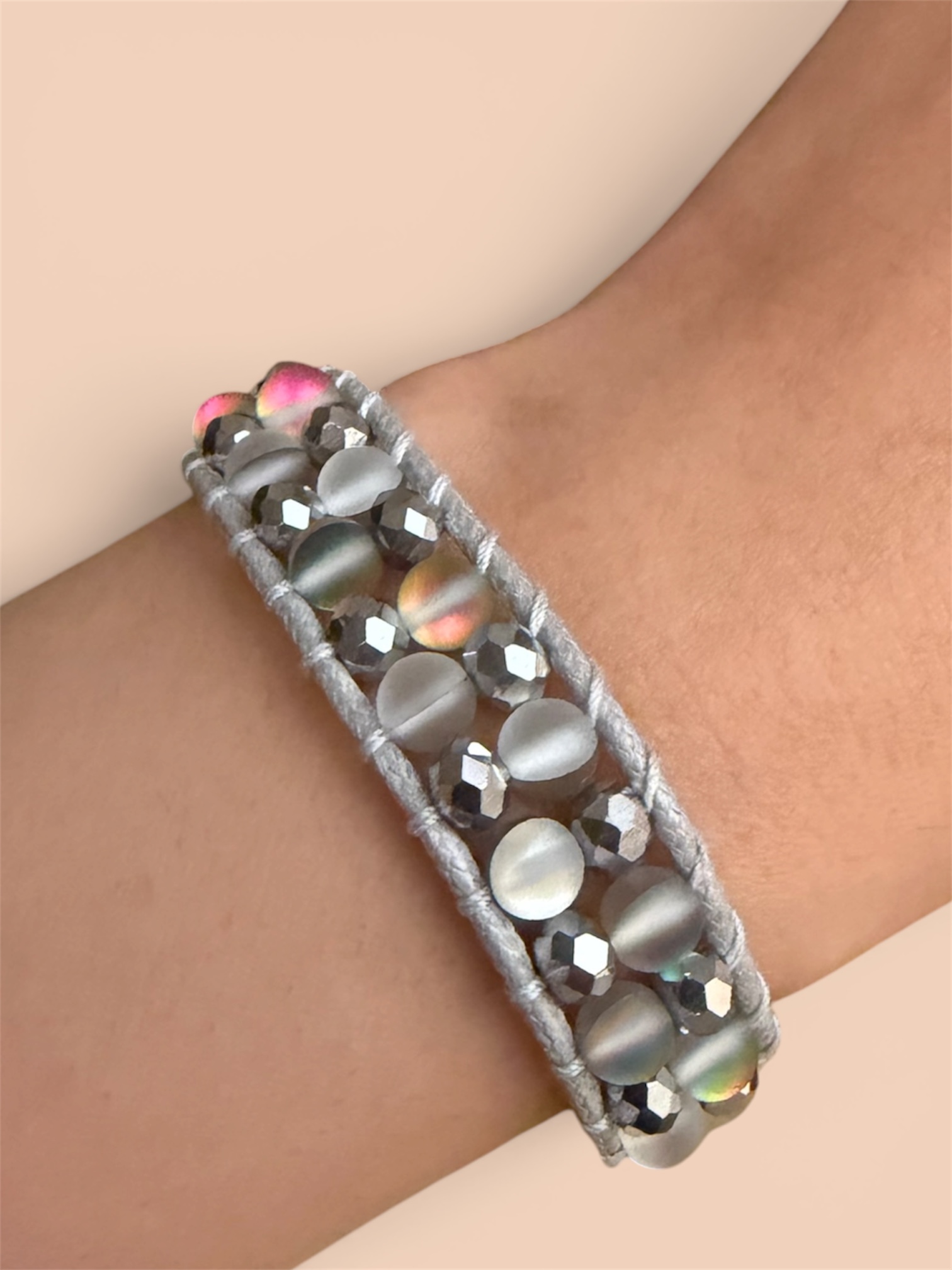 Opal & crystal bracelet 1 Opal & crystal bracelet