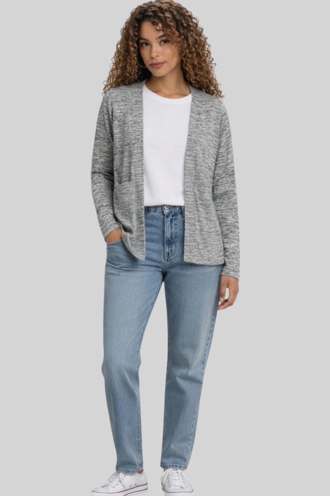 Heather Longline Knit Jacket 1 knit jacket