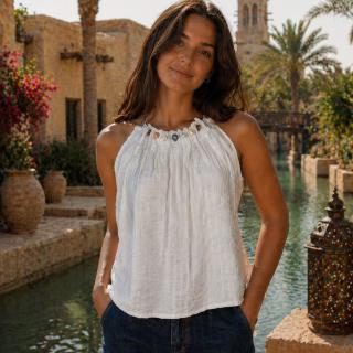 Pearl Glow Halter Top