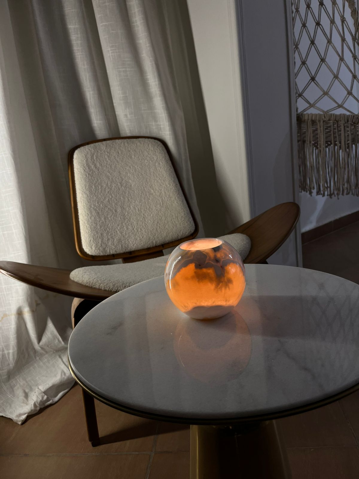 Moon Marble Glow Candle 6 candle