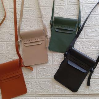 شنطه موبايل جلد طبيعي هاند ميد Handmade genuine leather mobile phone case