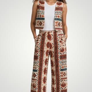Nomad printed Set vest and pants